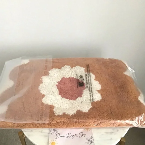 Anthropologie Bath Mat Cotton Floral New With Tag - Picture 3 of 4